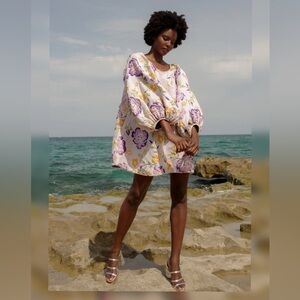 Arianne Elmy WHITE/ LAVENDER GOOD LUCK DRESS